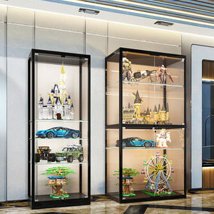 Escaparate de exhibición de vidrio acrílico con puertas correderas de luces LED para tienda minorista, tienda Boutique y sala de exposición de centro comercial - Product Image 1