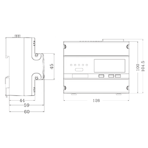 Medidor de Energía Inteligente Trifásico Fineco EM738 3*230/400V 10(100)A, Vatímetro Solar, Comunicación Modbus RTU, 3 Dígitos, EM738 Sol - Product Image 1