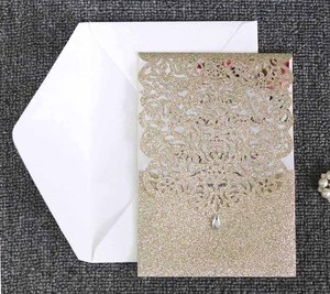 Cartes d'invitation fantaisie découpées au laser, modernes et écologiques pour la fête des mères et les anniversaires de mariage, avec enveloppe et carte de vœux - Product Image 3