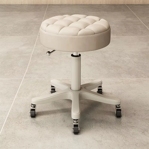 Leather Ergonomic Eco-Friendly Salon Barber Chair Rotating Lifting Pulley <b>Stool</b> 360 Degree Rotation School - Product Image 6