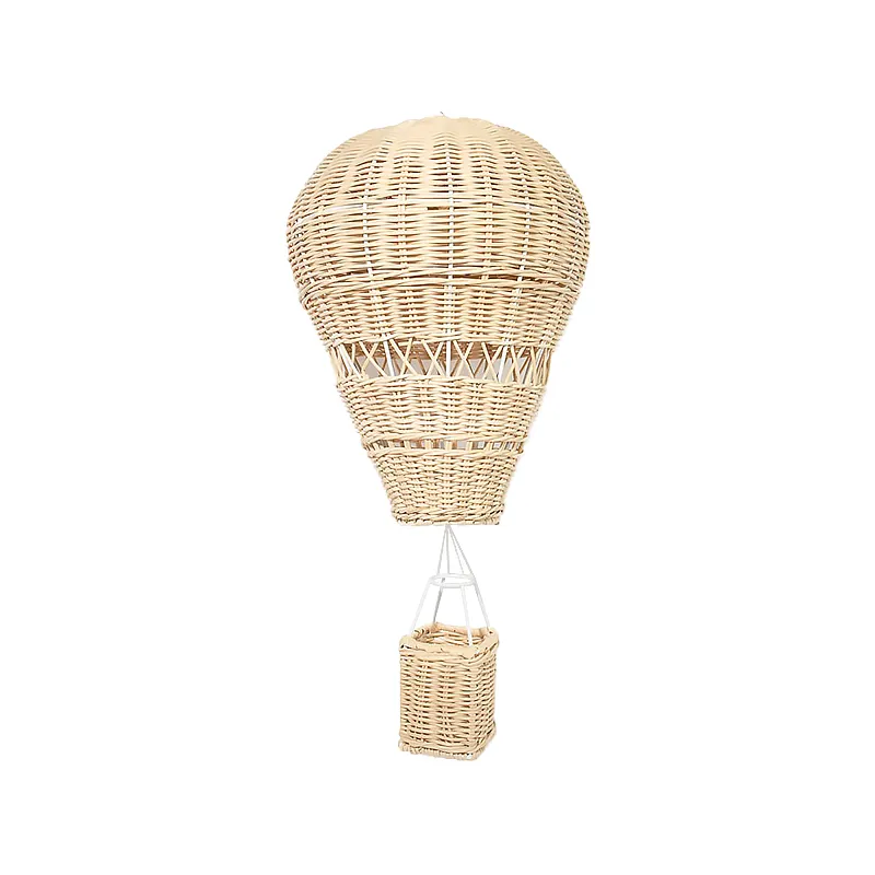 Best quality hand-woven rattan hot air balloon Bedroom Family Children's room Apartment wall decoration