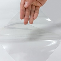 Autocollant adhésif statique transparent en silicone PET, activé à l'eau, résistant à l'eau, imprimable jet d'encre et laser, 8,5x11 pouces