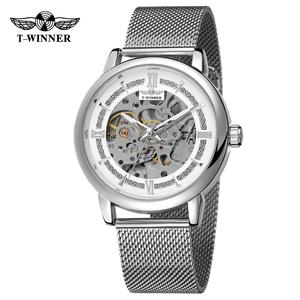 <span class=keywords><strong>Montre</strong></span> automatique de luxe Forsining, cadeau idéal, bracelet en acier inoxydable, <span class=keywords><strong>montre</strong></span>-bracelet mécanique squelette pour homme - Product Image 2