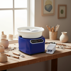 Tornio elettrico per ceramica da 10 pollici a trasmissione diretta 350W con pedale per artigianato artistico e modellazione fai-da-te - Product Image 2