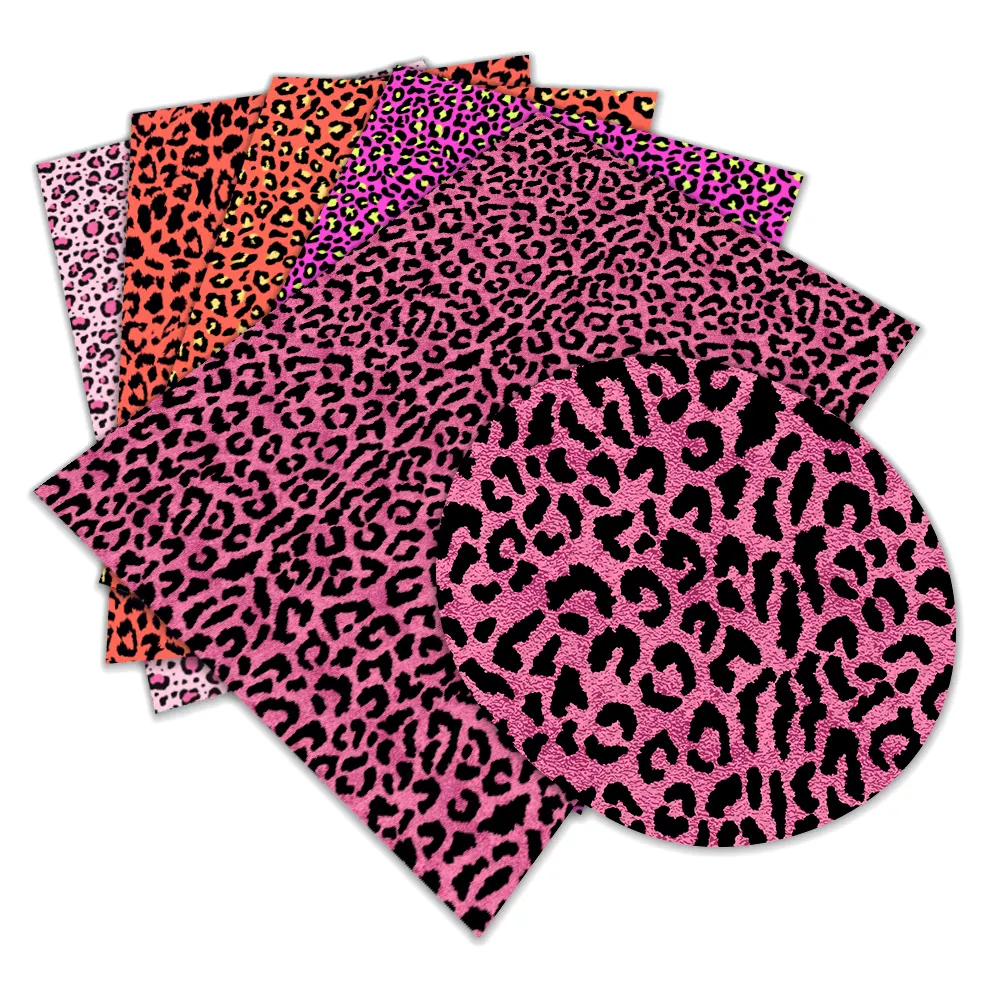Bedruckter Leopard auf Wildleder-Kunstleder platten für Bögen