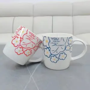 Neuheiten Sublimation 11 Unzen Herz Keramik lustiger magischer Becher individuelle Werbung Farbwechsel Kaffeebecher