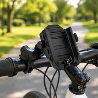 Support de téléphone universel noir antivol et antichoc à 360 degrés, réglable pour vélo et moto, personnalisable en usine