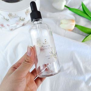 Étiquettes transparentes semi-imperméables pour bouteilles, étiquettes pour pots cosmétiques, autocollants avec logo transparent, impression personnalisée, autocollant transparent - Product Image 3