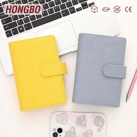 Hongbo Meilleure vente personnalisé écologique 27 couleurs Saffiano Epi cuir 6 anneaux feuilles mobiles A6 budget classeur planificateur pour ordinateur portable