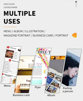 Kertas Foto YUANTEGN 200Gsm A4/A3 Putih Chrome Tahan Air untuk Album Menu 20 Lembar/Kantong Satu Sisi High Glossy Inkjet Copperplate