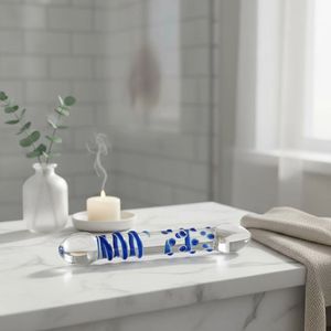 Kleurrijke glazen <span class=keywords><strong>dildo</strong></span>, grote dubbelzijdige kristallen <span class=keywords><strong>dildo</strong></span> met blauwe spiraalstructuur voor vrouwen, mannen, koppels, seksspeeltje voor volwassenen - Product Image 1