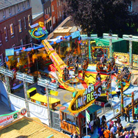 Manège commercial à rotation lourde, structure en acier durable, machine d'amusement