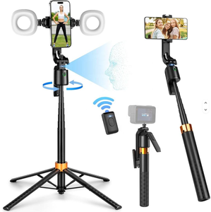 Mejor Precio, Palo Selfie con Estabilizador de Seguimiento Facial Inteligente con IA Q13 de 1.8m, Trípode <span class=keywords><strong>para</strong></span> Teléfono Móvil con Cámara de 5.2 Pulgadas - Product Image 1