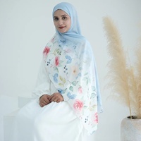 2025 nouveauté mode imprimé fleuri arabe musulman femmes en mousseline de soie tête écharpe Hijabs femmes musulmanes