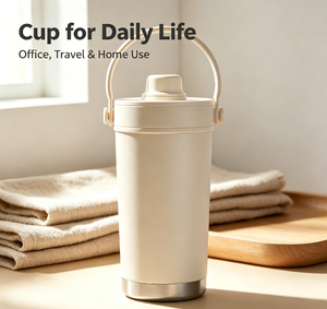 แก้วกาแฟแบบพกพาขนาด 500 มล. บุเซรามิก ขวดน้ำสแตนเลสเก็บความร้อน พร้อมหูจับ ป้องกันการรั่วซึม เหมาะสำหรับกิจกรรมกลางแจ้ง - Product Image 6