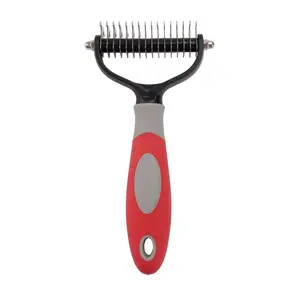 Gato Remoção Preço Barato Fábrica Profissional Derramamento Cabelo Aço Limpo Pet Pente Curry Para Cães Gatos Dog Grooming Brush Rubber