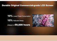 TV intelligente 4K UHD écran ultra-mince moniteur WIFI affichage numérique mural intérieur LCD publicité affichage numérique commercial