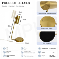 Lampe de table industrielle multifonctionnelle rotative et réglable en fer pour la décoration intérieure, le bureau, la lecture, coin lecture, lumière multi-angles