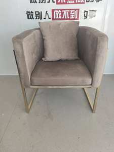Fauteuils modernes contemporains pour salle d'attente, lecture, salon, salle à manger, bleu, beige, marron, velours, fauteuil d'accent français - Product Image 5