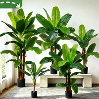 Pot de plante, bananier artificiel de haute qualité de 2 mètres, en plastique, pour décoration intérieure, mariage, écologique