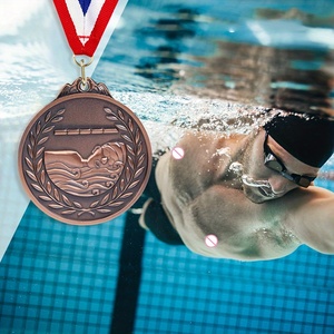 Recuerdo de medallas de competición de natación personalizado en aleación de zinc para el premio oficial del partido deportivo - Product Image 6