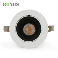Spot encastré LED COB blanc réglable Tunalbe 12W, petit spot en aluminium à intensité variable