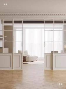 <span class=keywords><strong>Puerta</strong></span> Corredera Antirrobo de Estilo Chino Retro, <span class=keywords><strong>Puerta</strong></span> de Titanio-Magnesio de Tres Enlaces con <span class=keywords><strong>Riel</strong></span> Suspendido <span class=keywords><strong>para</strong></span> Cocina, Balcón y Sala de Estar - Product Image 5