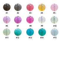 Nouvelles perles en silicone rondes imprimées de 15 mm, perles en silicone pour bébé, perles à mâcher, perles en vrac pour la fabrication de stylos, bracelets et colliers