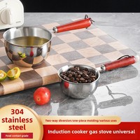 Mini pot à huile en acier inoxydable 304, design classique, durable, pour la cuisine, brûleur à huile chaude pour la cuisine, pots à sauce soja