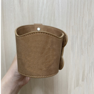 ปลอกแก้วชานมหนังแท้ไต้หวัน, ที่วางแก้วกาแฟ, ปลอกแก้วเครื่องดื่มขนาด 500 มล., ปลอกหนังกันความร้อน - Product Image 2