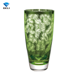 larg glass pedest vase suppliers