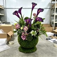 Lila Hortensien Seidenblumen Realistische Künstliche Blumenkugel Hochzeits- und Valentinstag-Tischdekoration Mittelstücke