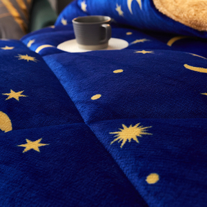 Ban đêm tốt chủ đề Cashmere sợi nhỏ mùa đông ấm chăn lõi flannel thoải mái Chăn bộ - Product Image 5