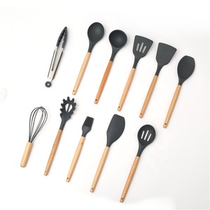 Kit d'ustensiles de cuisine en Silicone, nouveauté, usine, accessoires avec poignée en bois - Product Image 6