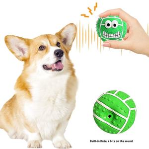Di alta qualità eco-friendly espressione di emozione in lattice suono sorridente palla resistente <span class=keywords><strong>Pet</strong></span> giocattoli da masticare per <span class=keywords><strong>Pet</strong></span> Indoor Outdoor Training - Product Image 1