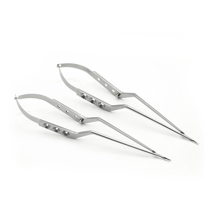 Endoscopische gebogen handmatige neurochirurgische schaar Minimaal invasieve chirurgische instrumenten Titaniumlegering Roestvrij staal - Product Image 4