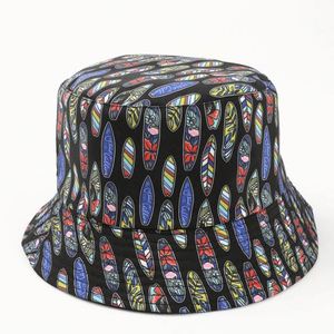 Flower Animal Cartoon Printed Fisherman <b>Hat</b> Reversible Bucket Cap <b>Hat</b> - Product Image 4