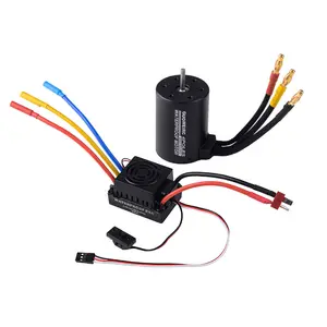 3650 3100KV 3900KV 2300KV 4300KV 5200KV防水无刷电机60A ESC，用于1/8 1:8 1/10 1:10钢筋混凝土汽车卡车