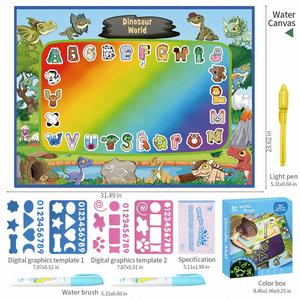 แผ่นรองวาดภาพน้ำเรืองแสงสำหรับเด็ก Zhorya Aqua Magic Doodle Mat  แบบนำกลับมาใช้ใหม่ได้  สำหรับการเรียนรู้และการวาดภาพในที่มืด - Product Image 6