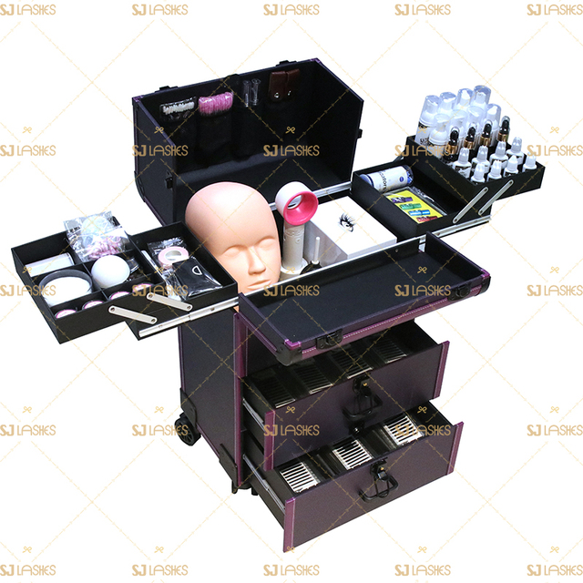 Professional Makeup Rolling Trolley Organizer case