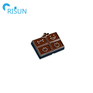 Venta al por mayor Kawaii DIY barra de chocolate esmalte Pin de solapa logotipo personalizado fábrica alimentos calorías o Fitness Chocolate caramelo esmalte Pin - Product Image 4
