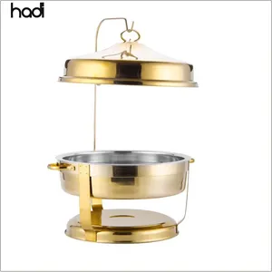 Catering supplies & equipment fancy food warmer stainless steel hanging lid cover chafing dish buffet golden