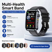 Reloj Inteligente para Llamadas, Monitor de ECG, Pantalla LCD, Carga Magnética, Resistente al Agua IP68, para Correr al Aire Libre y Gimnasio