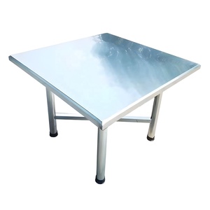 Mesa DE TRABAJO cuadrada de acero inoxidable con patas plegables desmontables Diseño de borde biselado único de alta resistencia para uso en cocina al aire libre - Product Image 3