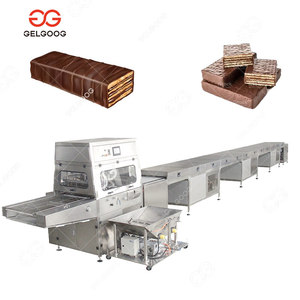 Ligne de machines d'enrobage de biscuits enduits entièrement automatique Machine d'enrobage de noix de chocolats de fruits secs avec tunnel de refroidissement pour les dattes - Product Image 4