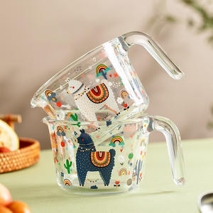 Madou-taza de cristal transparente a escala creativa para el hogar, taza de café, leche, <span class=keywords><strong>desayuno</strong></span>, pareja, <span class=keywords><strong>500</strong></span> <span class=keywords><strong>Ml</strong></span> - Product Image 4