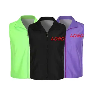 Garment factory custom company logo men's vest outerwear waterproof vest waistcoat