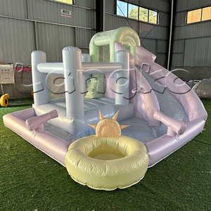 <span class=keywords><strong>Parque</strong></span> <span class=keywords><strong>de</strong></span> entretenimiento comercial para niños, juego suave con equipo <span class=keywords><strong>de</strong></span> Tobogán, casa <span class=keywords><strong>de</strong></span> rebote blanca inflable con pozo <span class=keywords><strong>de</strong></span> <span class=keywords><strong>bolas</strong></span> para <span class=keywords><strong>alquiler</strong></span> - Product Image 4