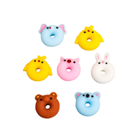 Jouet Mochi Squishy en forme de Donut Animal Mignon - Jouet Sensoriel Anti-Stress à Pincer pour Enfants, Doux et Apaisant, Idéal pour les Fêtes et Cadeaux