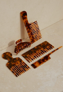 Đơn Giản Hàn Quốc Thời Trang 4Mm Hàn Quốc Phong Cách Sinh Thái Cellulose Acetate Tóc Lược Thiết Lập Cho Phụ Nữ Với Mái Tóc Răng Rộng - Product Image 3